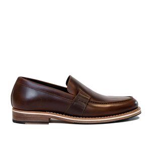 Bashwood Handmade Brown Leather Loafers Shoes